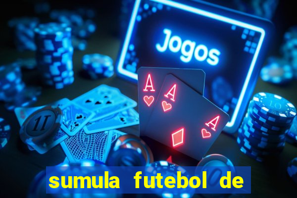 sumula futebol de campo word