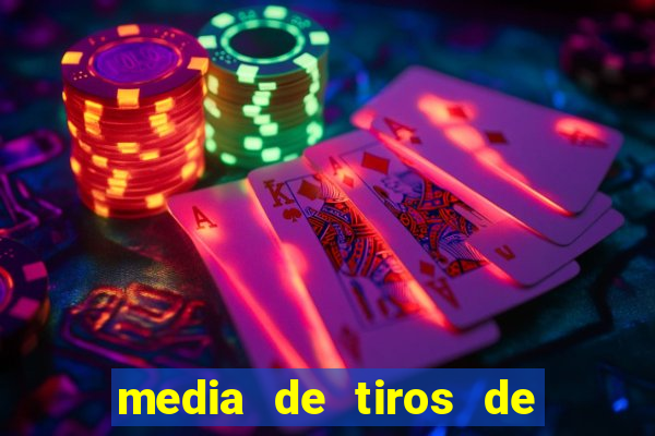 media de tiros de meta por jogo