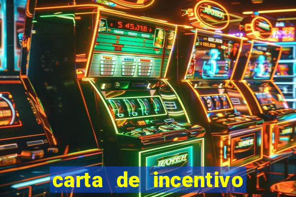 carta de incentivo para alunos