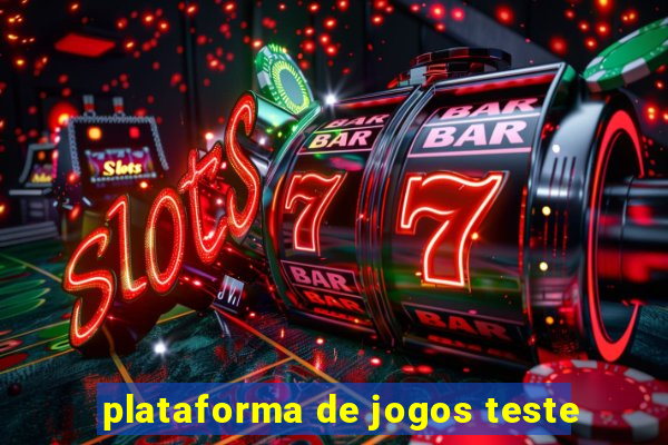 plataforma de jogos teste